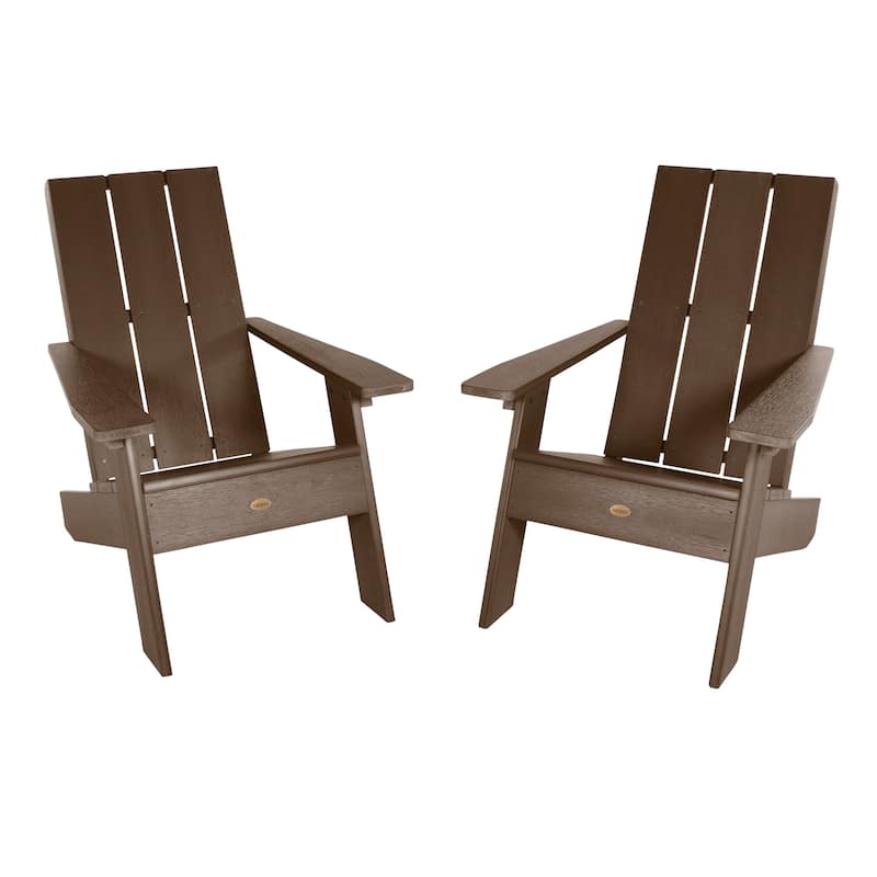 HIGHWOOD 2-Piece Modern Adirondack Chairs - Weathered Acorn