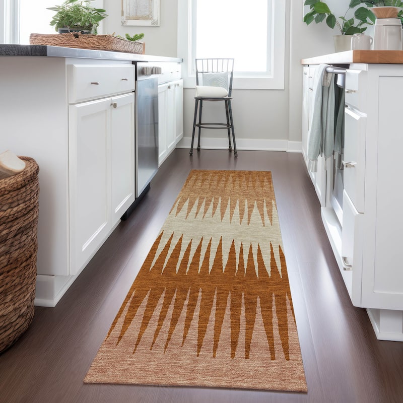 Machine Washable Indoor/ Outdoor Chantille Contemporary Ombre Rug