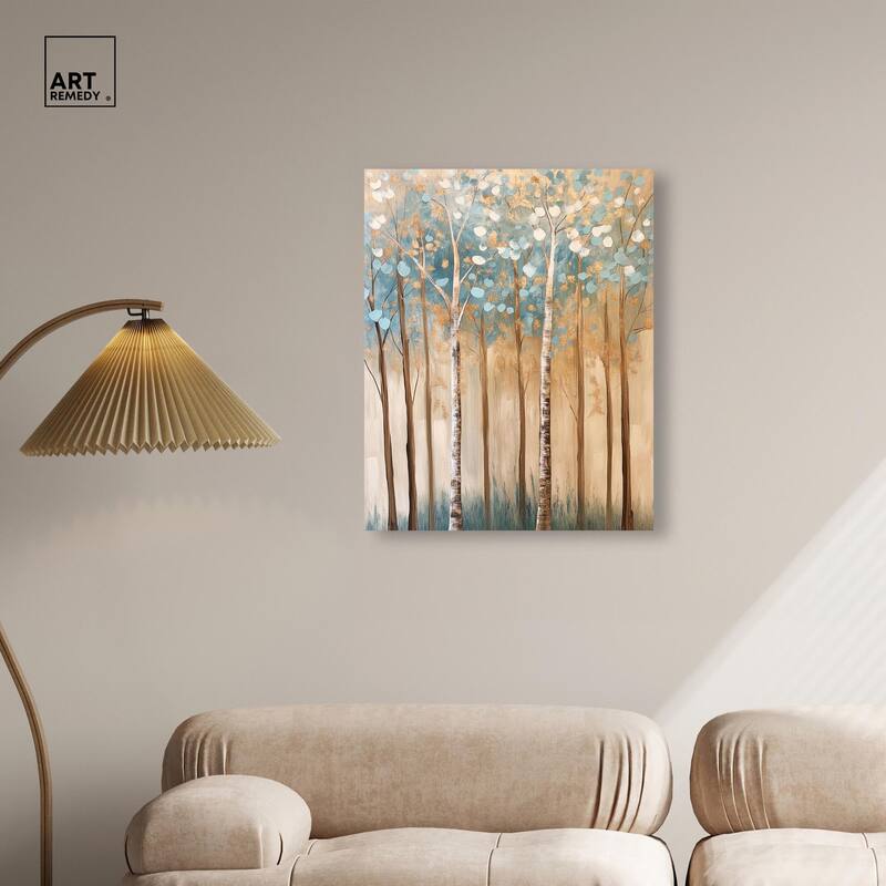 Birch Grove Radiance Canvas by Art Remedy, Gallery Wrapped