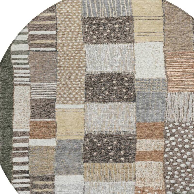 HomeRoots Geometric Transitional Rectangle Outdoor Rug