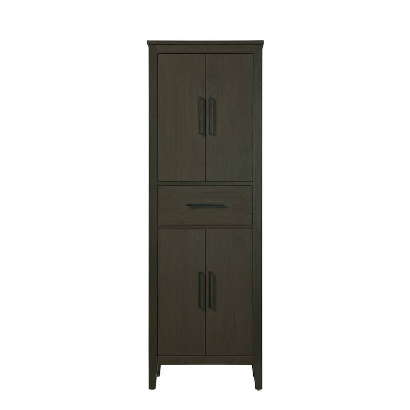 Laura 16-28 Inch Bath Storage Cabinet - Mocha Brown - 24"