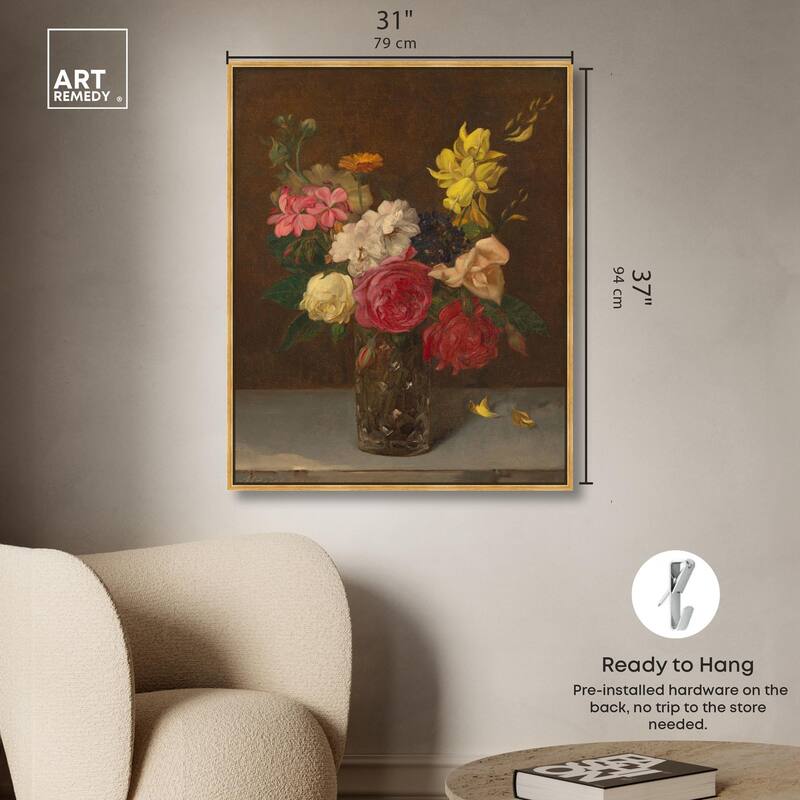 Babcock Flowers in Cut Glass Canvas by Art Remedy