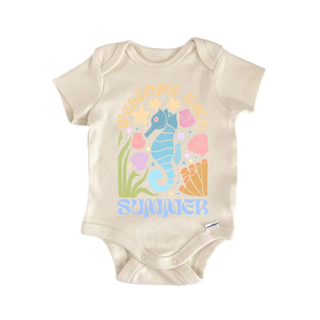 Welcome Back Summer Boho Beach - Baby Boy Girl Clothes Bodysuit Funny Cute Newborn