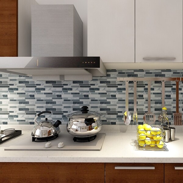 Art3d 12"x12" Vinyl Peel and Stick Backsplash Tile Marbel Grey. Opens flyout.