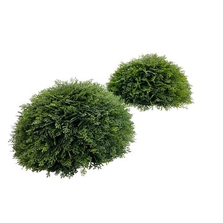 UV Resistant Cypress Urn Topper 18 Inch Set of Two - Green - 18