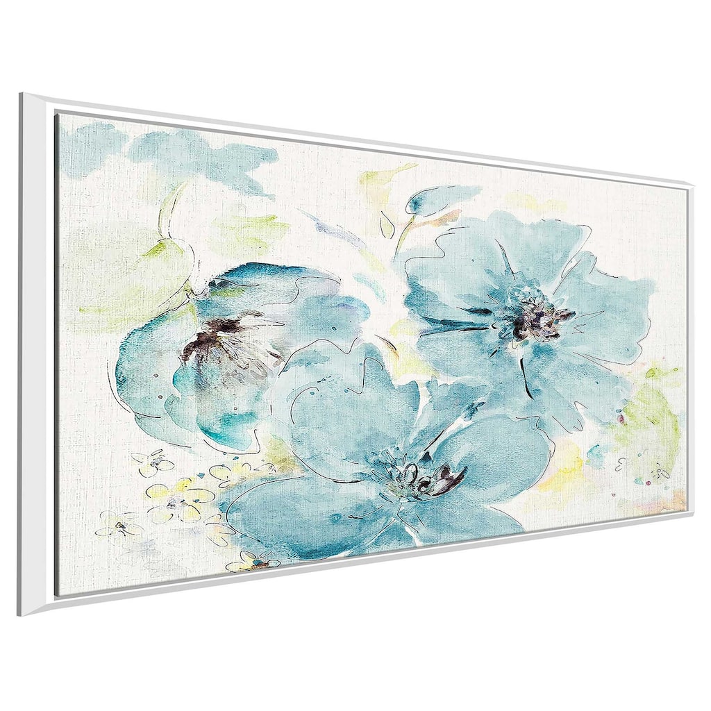 "Nature Inspired In Blue" Print on Floating Canvas