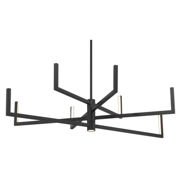 slide 2 of 7, Kovacs P1478-L Articular 8 Light 36" Wide LED Abstract Chandelier Coal