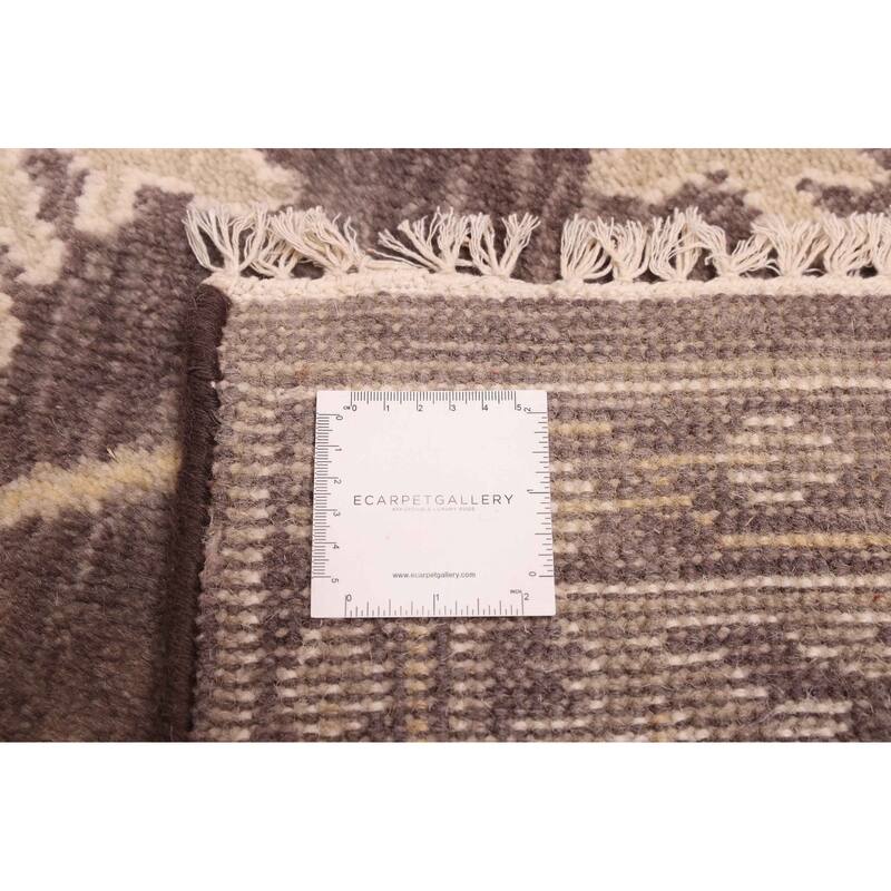 ECARPETGALLERY Hand-knotted Royal Oushak Dark Brown Wool Rug - 8'0 x 10'0