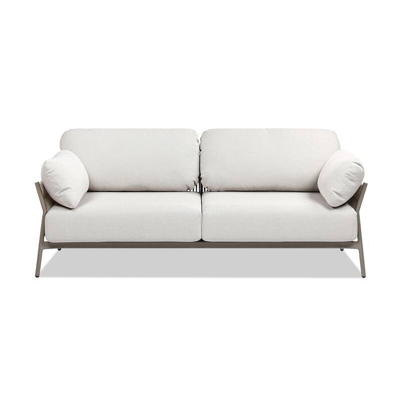 Jasper 73" Wicker Outdoor Patio Sofa with Cushions