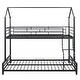 preview thumbnail 26 of 29, Twin-Full Bunk Bed with House-shaped Roof, Ladder and Guardrails
