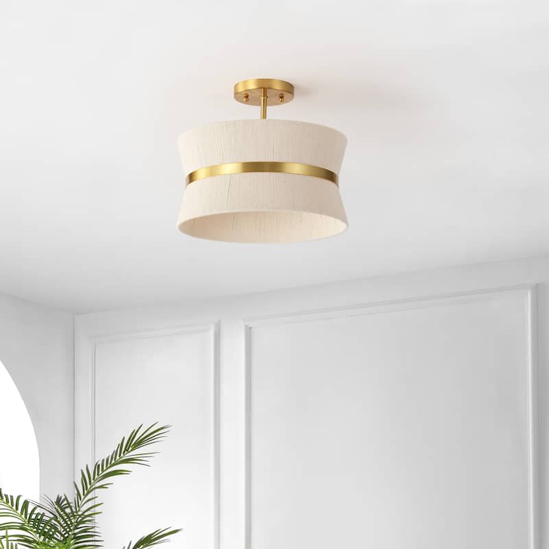 SAFAVIEH Gianangela 3-Light 13-inch Semi Flush Mount (LED Bulbs Included) - 13 In. W x 13 In. D x 11 In. H