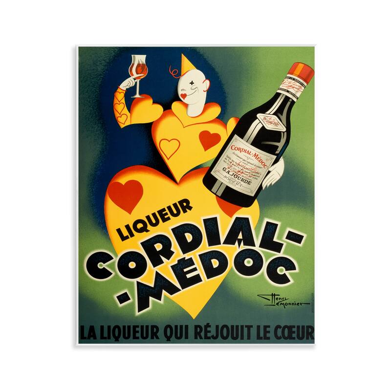 Stupell Retro Vintage Wine Advertisement Wall Plaque Art Design By Marcus Jules - 11 x 14