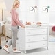 preview thumbnail 19 of 29, Baby Changing Table Infant Diaper with 3 Drawers and Safety Belt-Brown - 35.5" x 23" x 39" (L x W x H)