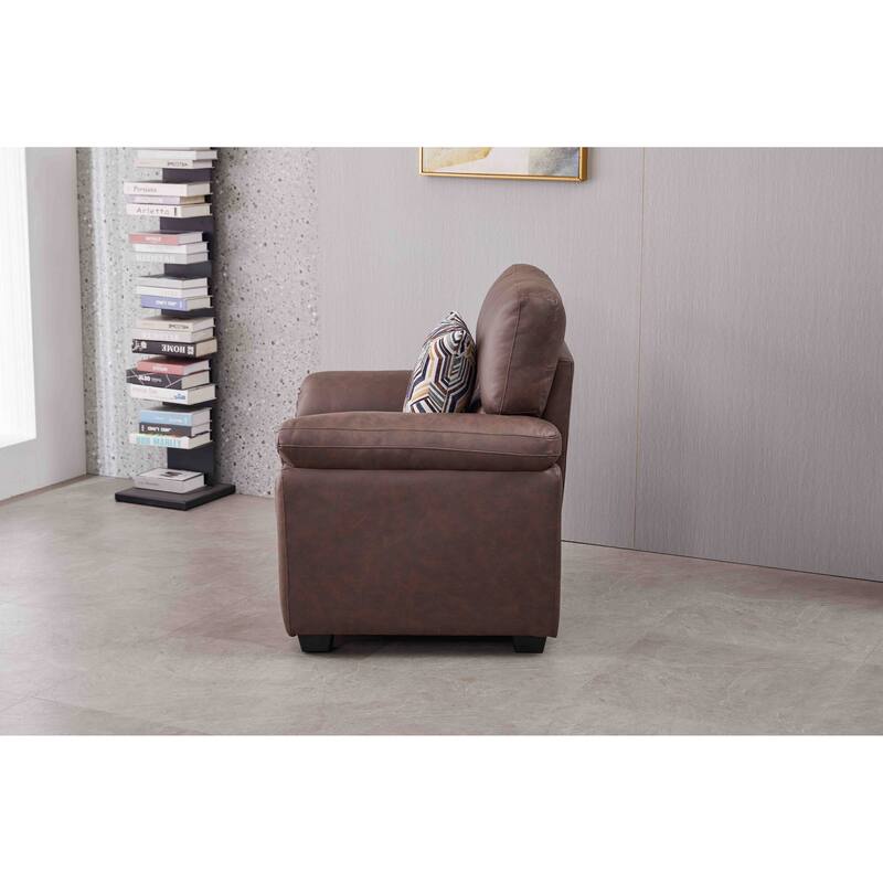 36.8'' Wide Faux Leather Chair