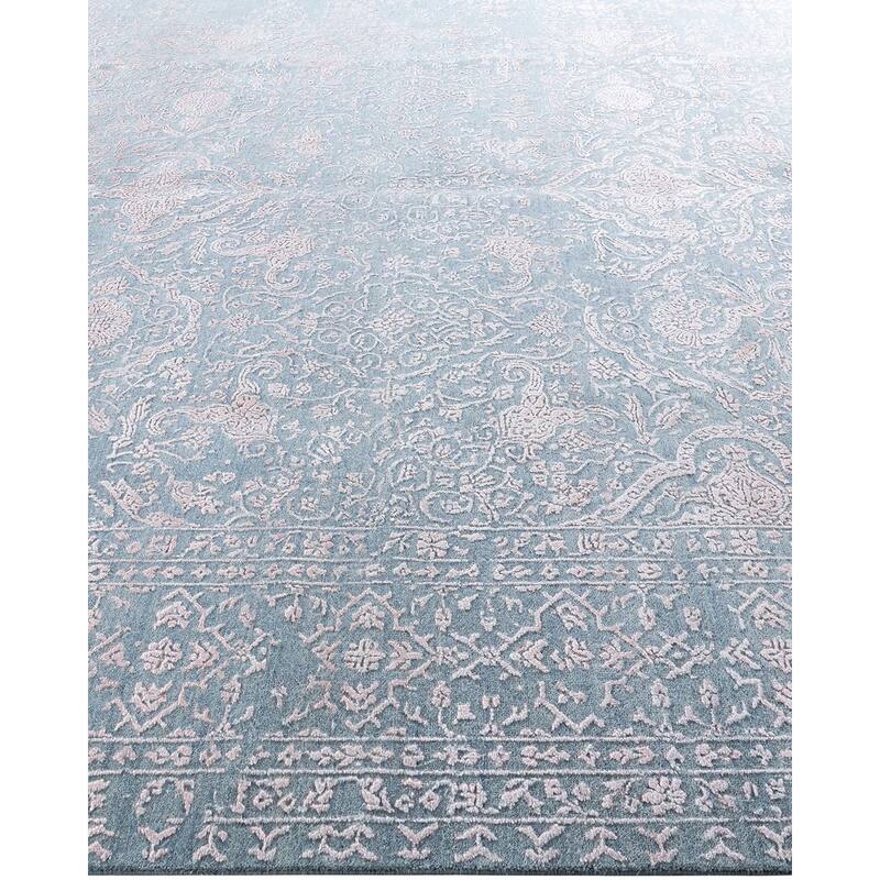 Ikat One-of-a-Kind Handmade Area Rug - Gray, 9' 0" x 11' 10" - 9' 0" x 11' 10"