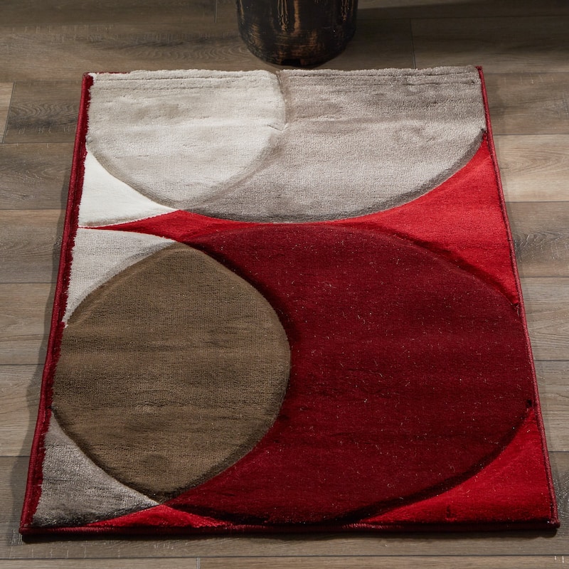 Rhodes Collection Abstract Circle Area Rug