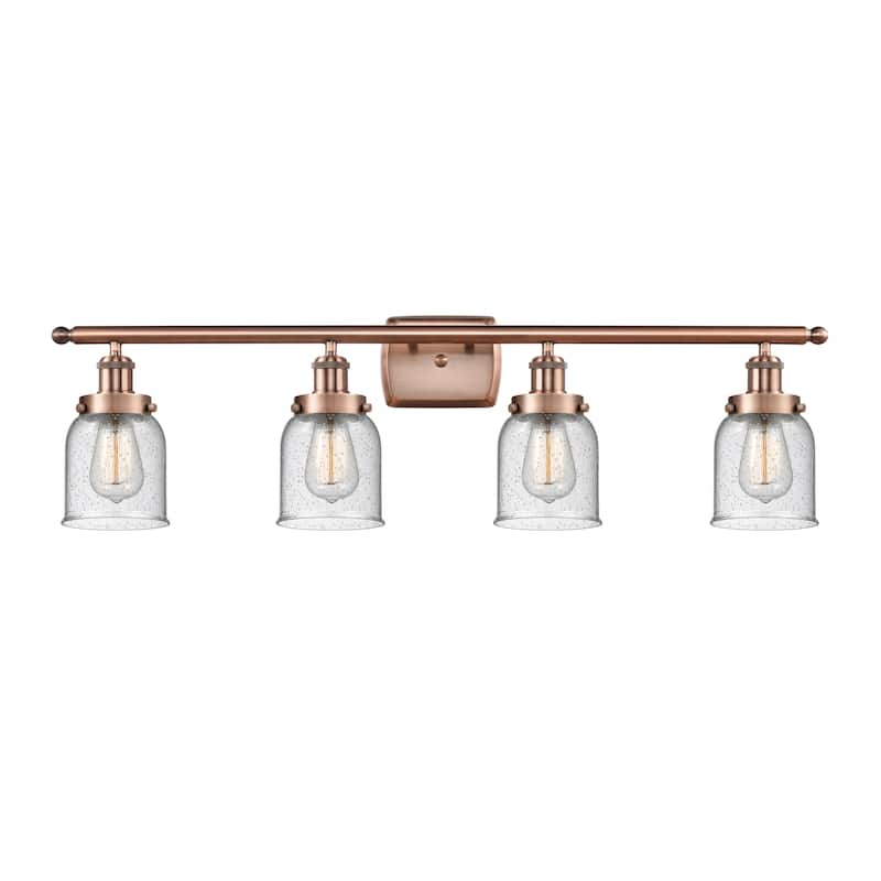 Innovations Lighting Ballston Urban Bell - 4 Light 36" Bath Vanity Light - Antique Copper/Seedy