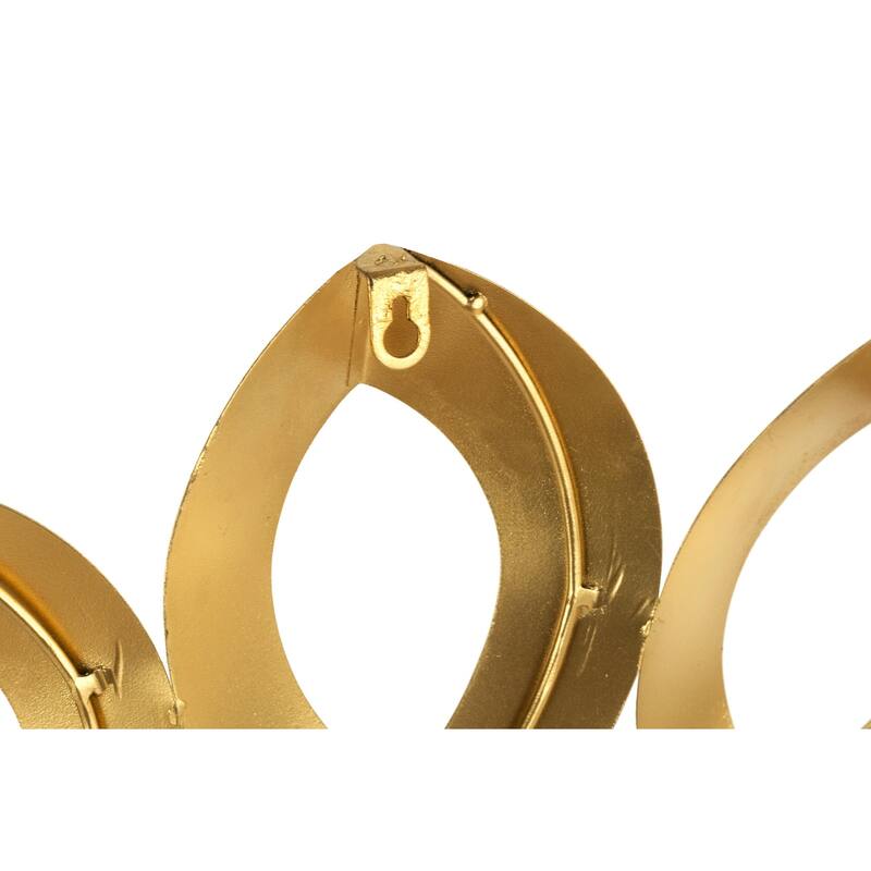 Gold Metal Wave Starburst Accent Mirror