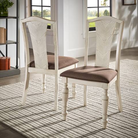 Tournus Slat Back Solid Rubberwood Dining Chairs (Set of 2) by iNSPIRE Q Classic