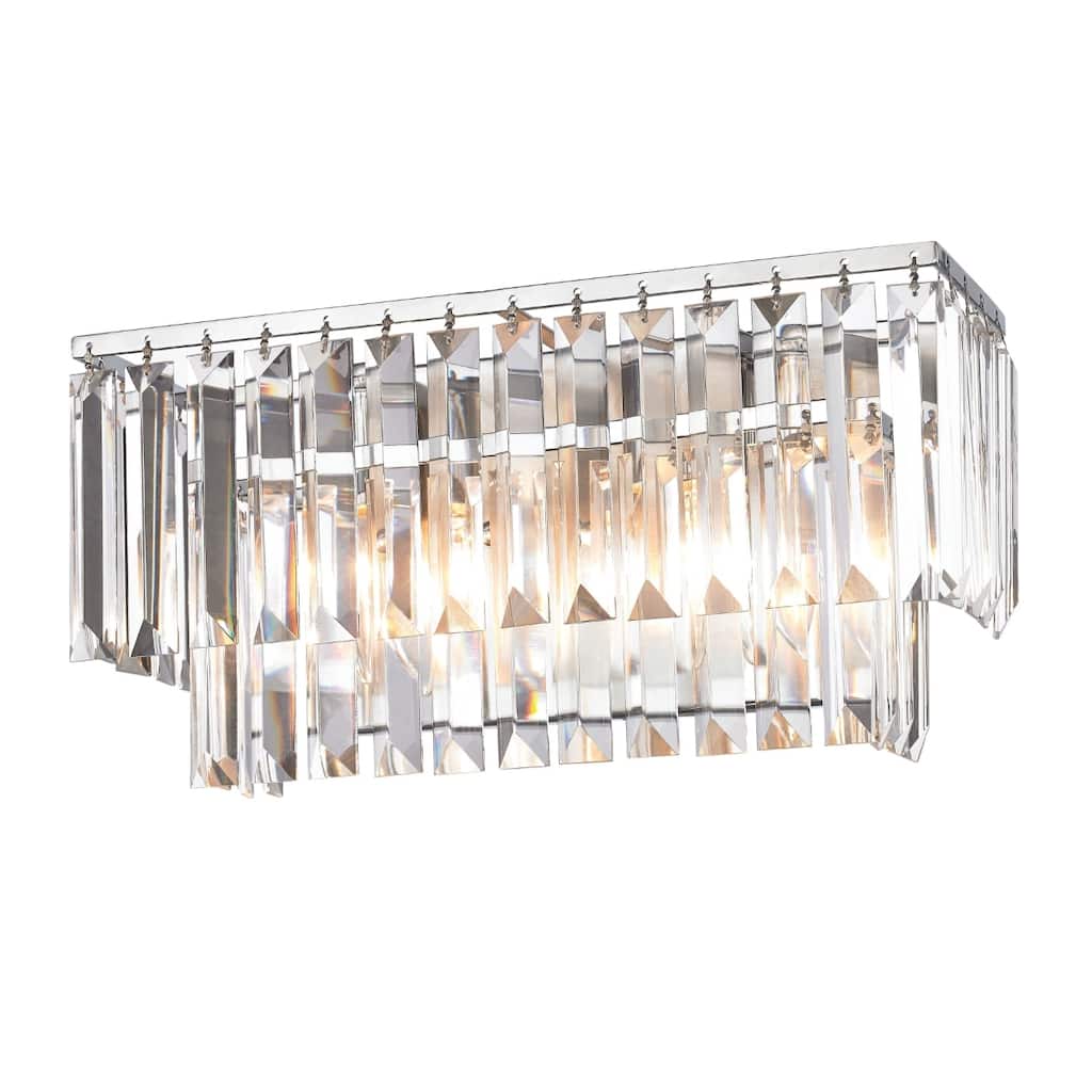 Palacial 15-inch Wide 2-Light Vanity Light in Polished Chrome - 15