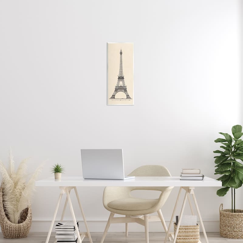 Stupell Parisian Tower Illustration Wall Plaque Art Design By Phillipa Katz