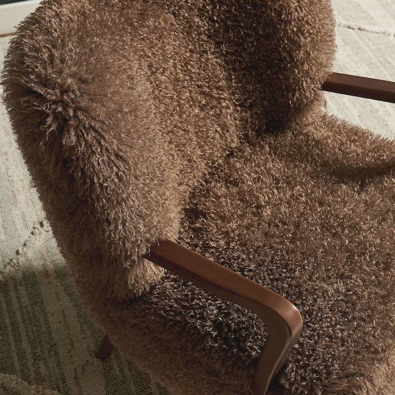 Zerra Faux Shearling Accent Armchair