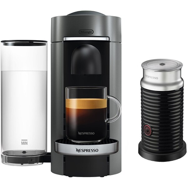 Nespresso - Vertuo Plus Deluxe Coffee and Espresso Maker by De'Longhi with Aeroccino Milk Frother - Matte Black - Thumbnail 5