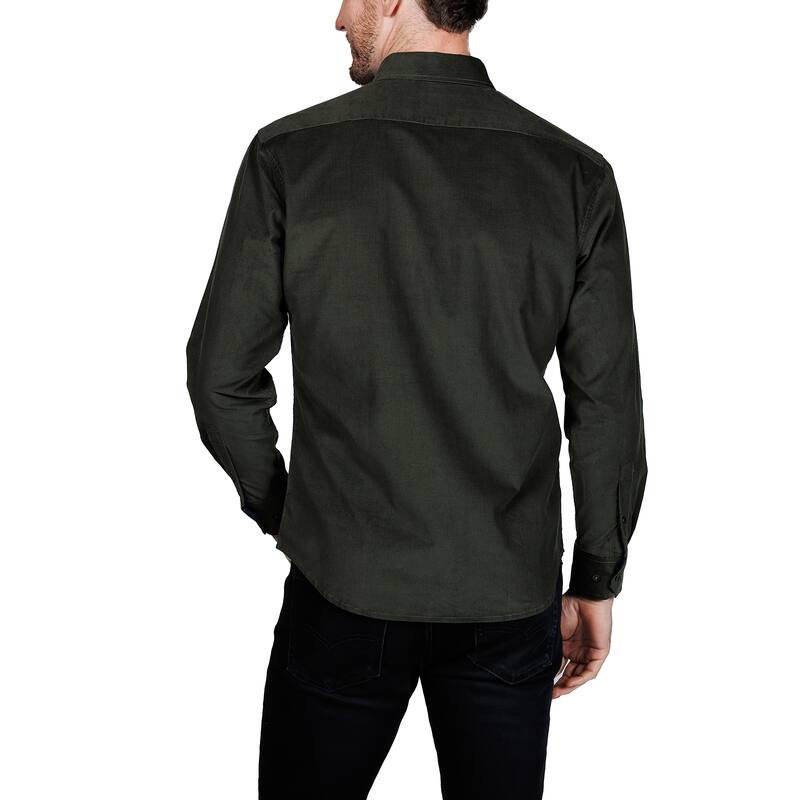Tailorbyrd Men's Corduroy Button-Down Shirt