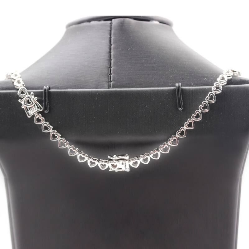 925 Sterling Silver White Topaz Necklace