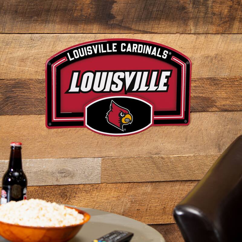 University of Louisville Embossed Steel Wall Sign, 11" x 17"