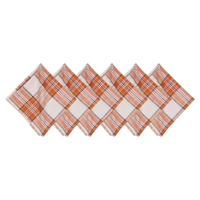 Gibson Plaid Napkin S/6 - Beige