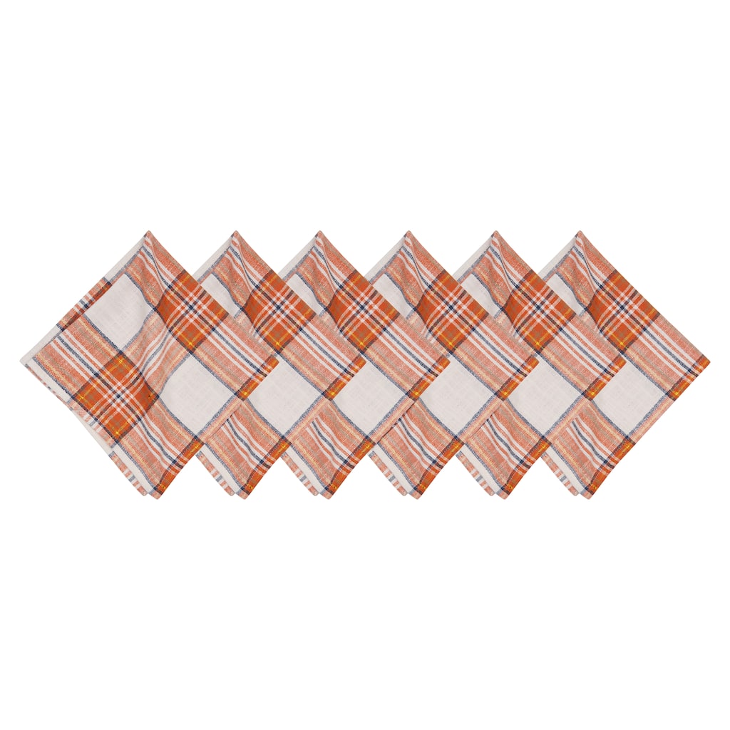 Gibson Plaid Napkin S/6 - Beige