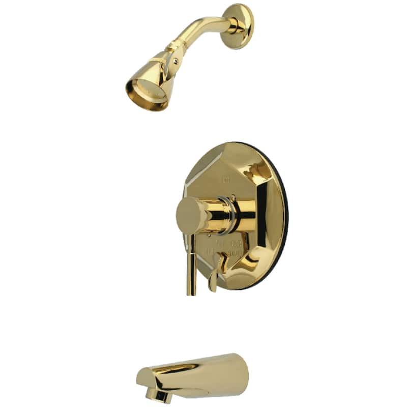 Kingston Brass Concord Tub and Shower Trim Package with 1.8 GPM Single - Polished Brass