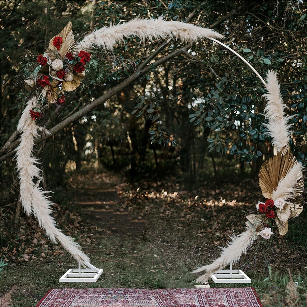 Wedding Arch Stand Circle Metal Backdrop Stand Ceremony Stage