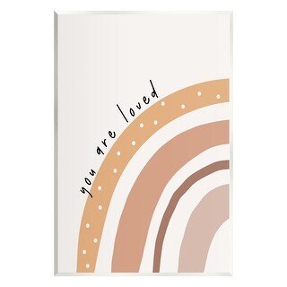 Stupell You Are Loved Rainbow Wall Plaque Art Design by LSR Design ...