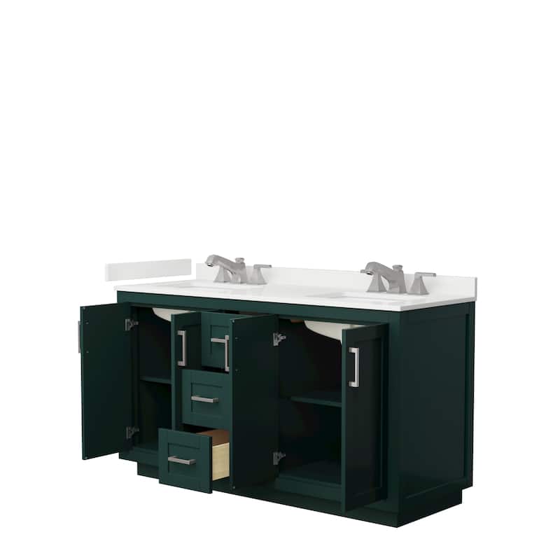 Miranda 60-inch Double Vanity, Quartz Top