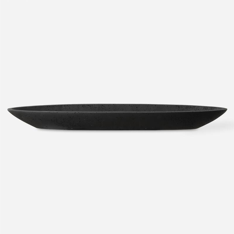 Uttermost Vessel Cast Black Canoe Bowl - 2.75'' H X 29'' W X 6.5'' D