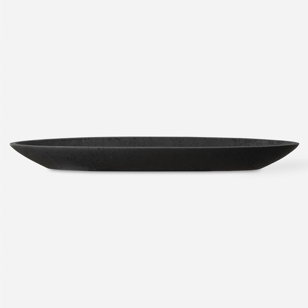 Uttermost Vessel Cast Black Canoe Bowl - 2.75'' H X 29'' W X 6.5'' D