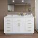 Option White / Giotto Quartz Top / Brushed Gold Hardware