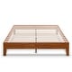 preview thumbnail 10 of 55, Grand Solid Wood 12-inch Platform Bed Frame by Crown Comfort