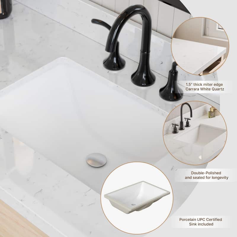 Ariel B60CQRVO Monroe 60-1/4" Free Standing Single Basin Vanity Set