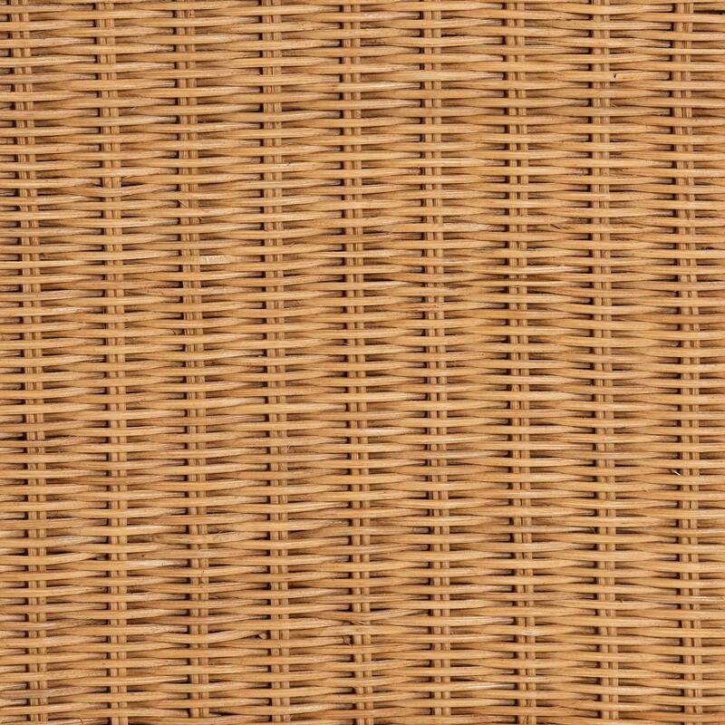 Dolby Natural Rattan Coffee Table - Handwoven Wicker Accent Table with Lower Shelf, Coastal Boho Style Living Room Centerpiece