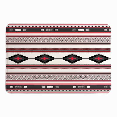 Laural Home Southwest Craze Red II Memory Foam Rug