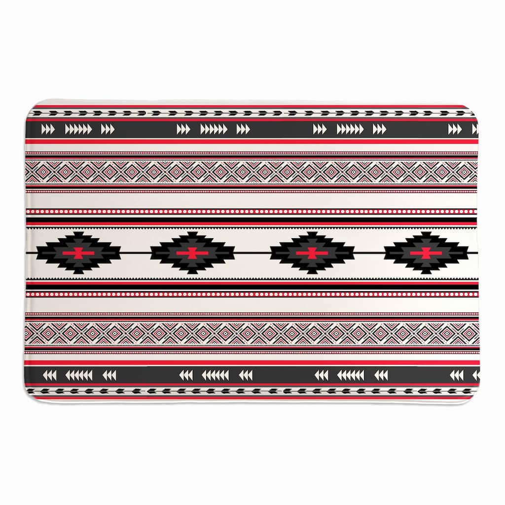 Laural Home Southwest Craze Red II Memory Foam Rug