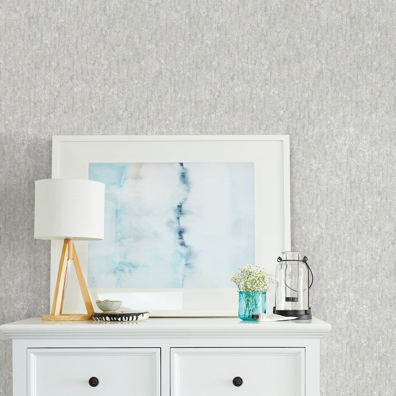 Brewster Cole Light Grey Winter Plain Wallpaper - 20.5in x 396in x 0.025in