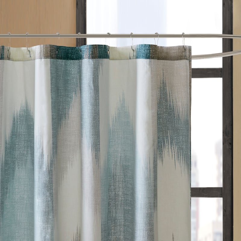Carson Carrington Mazeikiai Cotton Printed Shower Curtain
