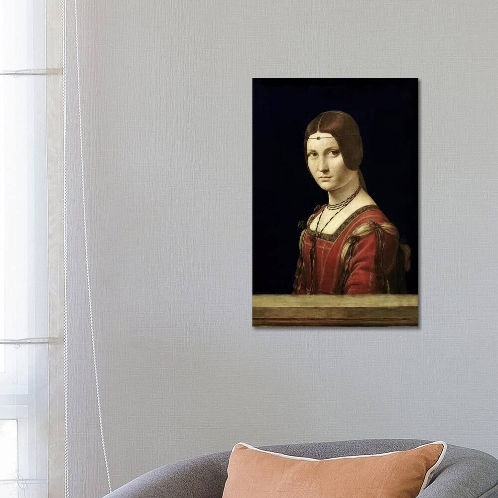 iCanvas "Portrait of a Lady from the Court of Milan, c.1490-95 " by Leonardo da Vinci Canvas Print