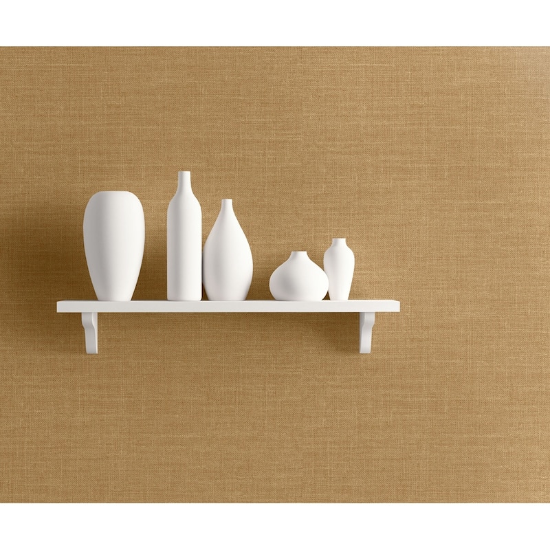 Seabrook Designs Hopsack Embossed Vinyl Unpasted Wallpaper