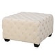 preview thumbnail 20 of 54, Jaymee Modern Glam Button Tufted Velvet Ottoman by Christopher Knight Home