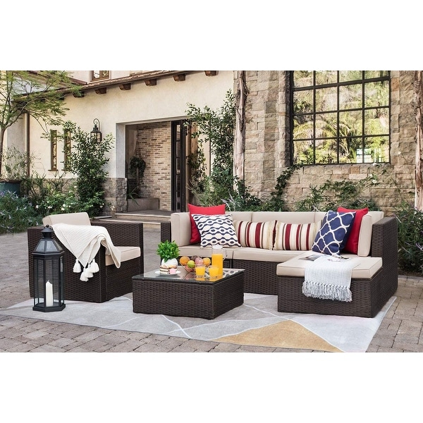 6 piece outdoor clearance sectional